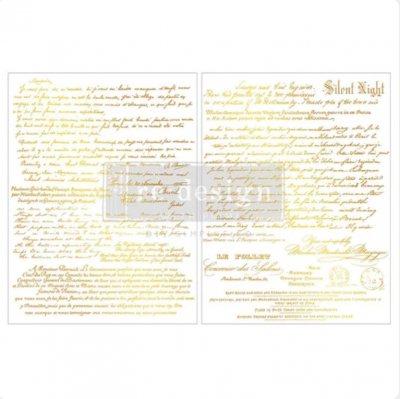 Zlatý transfer Gilded Noel Script - 2 hárky A4