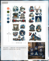 Farebný Middy transfer Quiet Country Blue - 4 hárky
