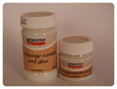 Lepidlo a lak na decoupage na keramiku 100ml