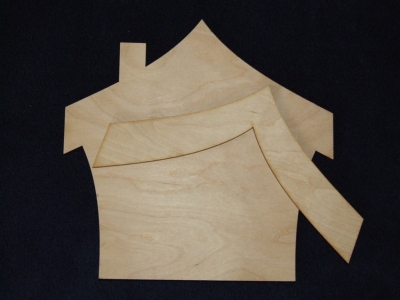 Domček s 3D strieškou 2-set