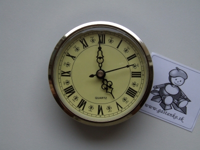 Hodinový strojček zlato-zlatý rímsky 9cm