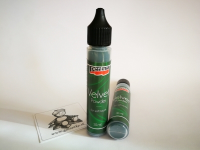 Velúrový prášok zelený - malé balenie