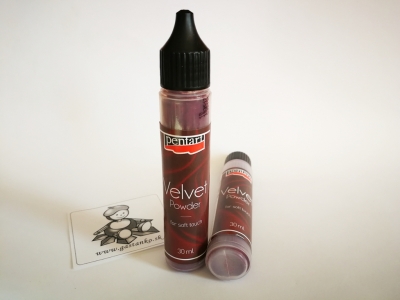 Velúrový prášok granátovočervený - malé balenie