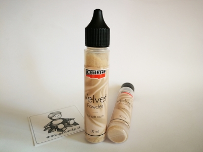 Velúrový prášok béžový - malé balenie