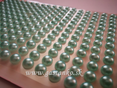 Samolepiace polperličky 5mm perleťové mätové