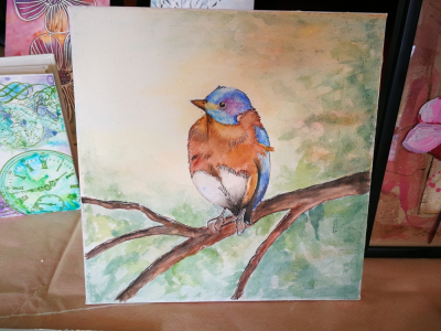 Tekutá vodová farba atramentovomodrá