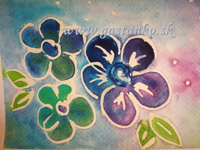 Tekutá vodová farba fialová