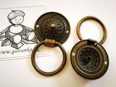 Gombík s kvietkom a prstencom + 2skrutky