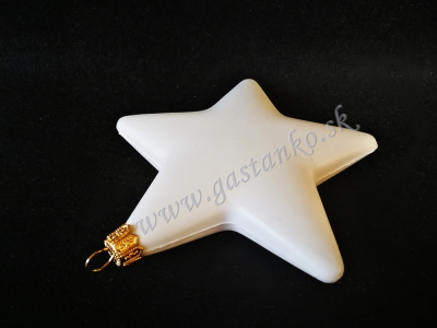 Biela plastová hviezda 11cm