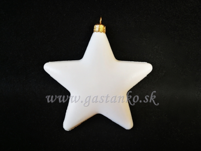 Biela plastová hviezda 11cm