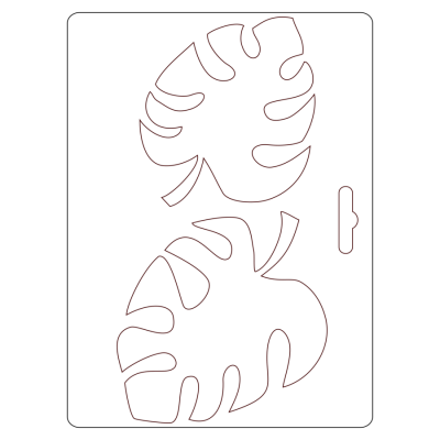 Šablóna Home deco Dva listy