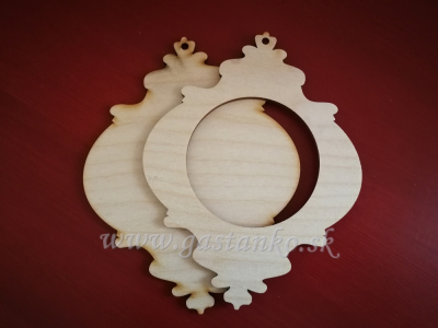 Závesná vintage ozdoba s rámčekom 12cm