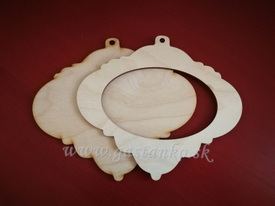 Závesná vintage ozdoba s rámčekom 12cm