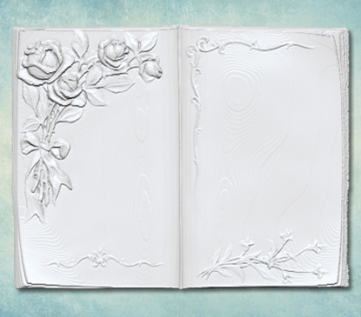 Silikónová forma Otvorená kniha s ružami 50mm
