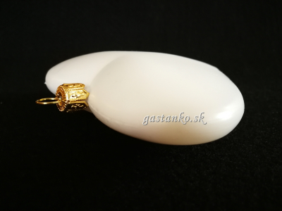 Biele plastové srdiečko ploché 10cm