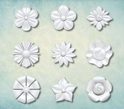 Silikónová forma Set 9 kvietkov